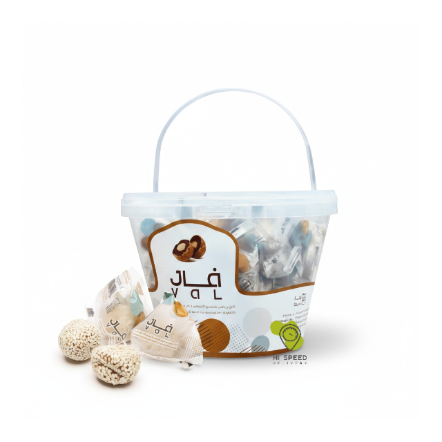 كرات التمر بالطحينة سمسم علبة