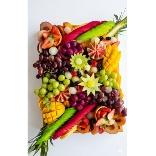 سحن فواكة مقطعة ابيض