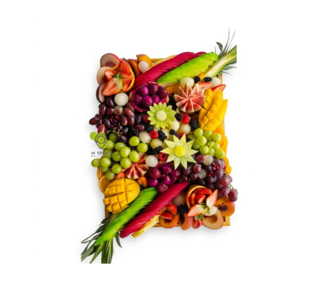 سحن فواكة مقطعة ابيض