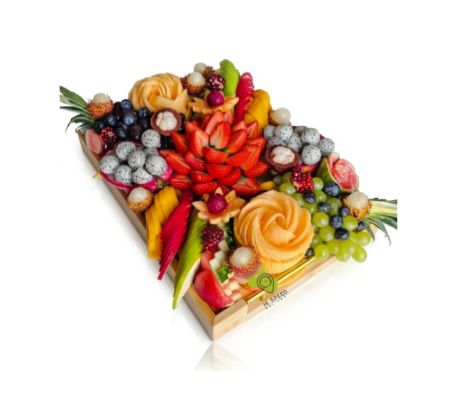 سحن فواكة مقطعة خشب