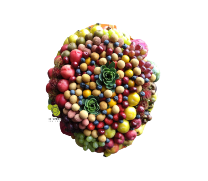 سلة فواكة كبيرة بيضاوي