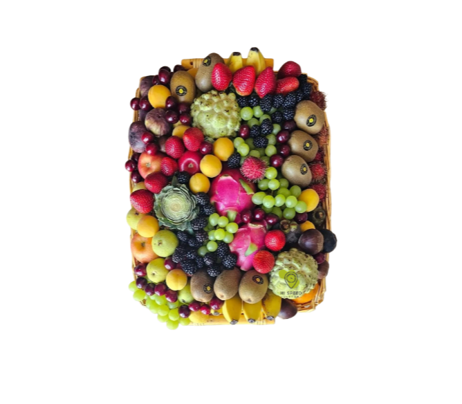 سلة فواكة متوسطة مستطيلة